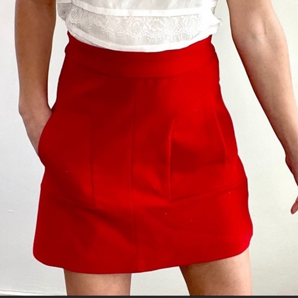 Anthropologie Dresses & Skirts - Anthropologie Maeve Novato red mini skirt 12
